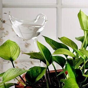 Pair (2) of 4oz Plastic Bird Plant Waterer Bulbs NWT